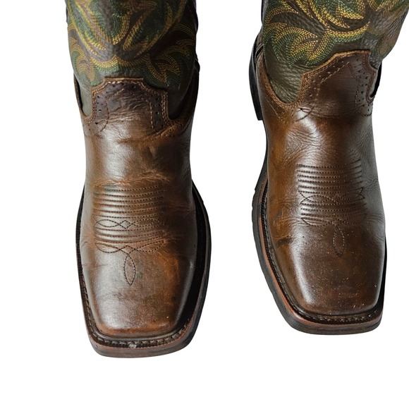 Justin SE4688 Steel Toe Work Boots Mens 11 EE Brown Leather Cowboy Western - Picture 9 of 12